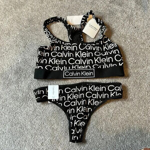 Calvin Klein Heritage Bralette and Thong Set M NWT